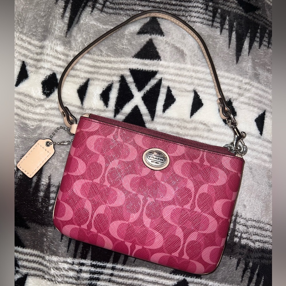 Vintage Coach Signature Pink Wallet